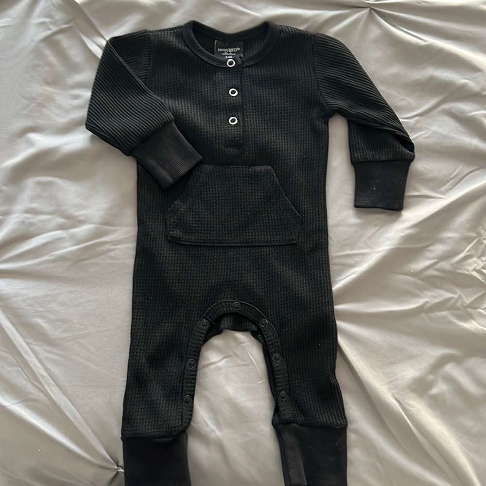 New with tags Little Bipsy 3-6 month thermal black romper